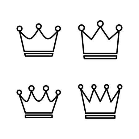 Crown icon vector. crown sign and symbolのイラスト素材