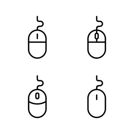 Mouse icon vector. click sign and symbol. pointer icon vector.のイラスト素材