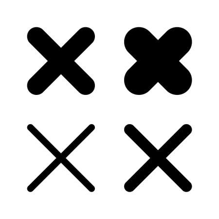 Close icon vector. Delete sign and symbol. cross signのイラスト素材