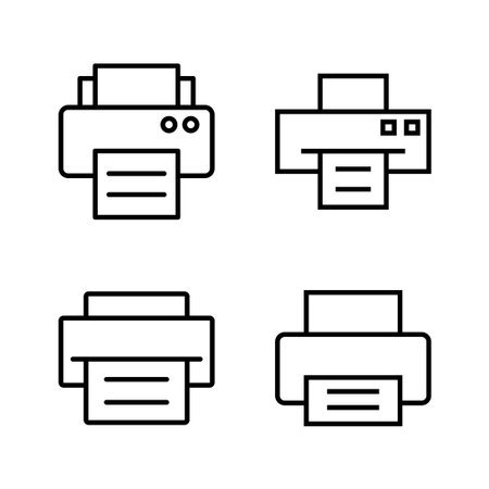 Print icon vector. printer sign and symbol