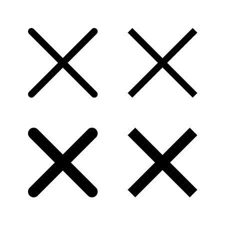 Close icon vector. Delete sign and symbol. cross sign