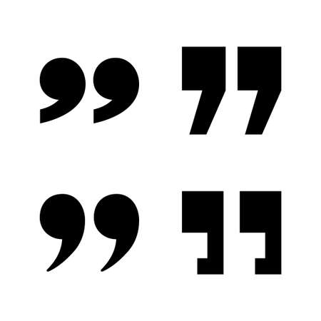 Quote icon vector. Quotation mark sign and symbolのイラスト素材