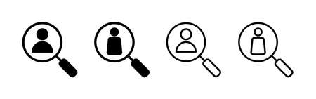 Hiring icon vector. Search job vacancy sign and symbol. Human resources concept. Recruitmentのイラスト素材