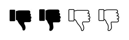 Dislike icon vector. dislike sign and symbol. Hand with thumb downのイラスト素材