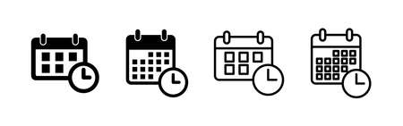 Calendar icon vector. Calender sign and symbol. Schedule icon symbolのイラスト素材