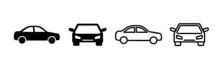 Car icon vector. car sign and symbol. small sedanのイラスト素材