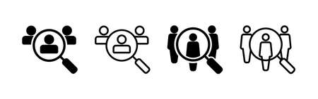Hiring icon vector. Search job vacancy sign and symbol. Human resources concept. Recruitmentのイラスト素材