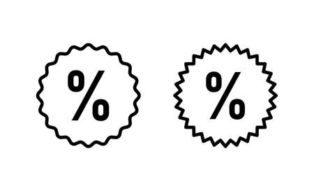 Discount icon vector. Discount tag sign and symbolのイラスト素材