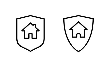house insurance icon vector. house protection sign and symbolのイラスト素材