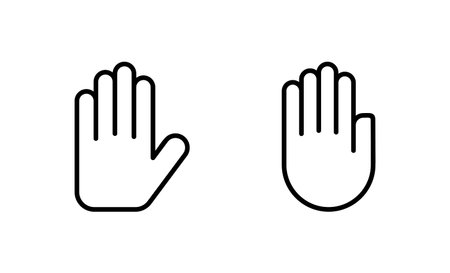 Hand icon vector. hand sign and symbol. palmのイラスト素材