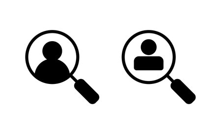 Hiring icon vector. Search job vacancy sign and symbol. Human resources concept. Recruitmentのイラスト素材