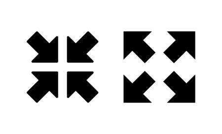 Fullscreen Icon vector. Expand to full screen sign and symbol. Arrows symbolのイラスト素材