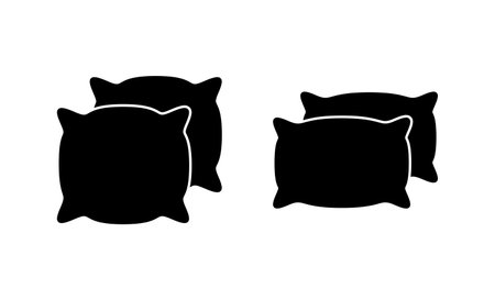 Pillow icon vector. Pillow sign and symbol. Comfortable fluffy pillowのイラスト素材
