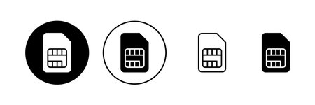 Sim card icon vector. dual sim card sign and symbolのイラスト素材