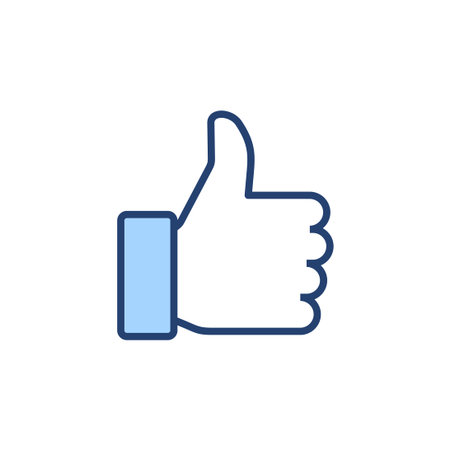 Like icon vector. Thumbs up sign and symbol. Hand likeの素材 