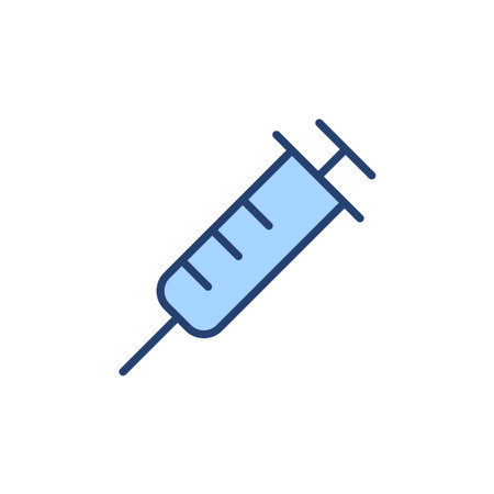 Syringe icon vector. injection sign and symbol.vaccine iconのイラスト素材