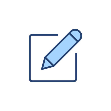 Edit icon vector. edit document sign and symbol. edit text icon. pencil. sign upのイラスト素材