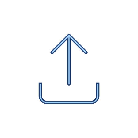 Upload icon vector. load data sign and symbolのイラスト素材