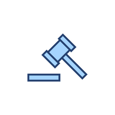 Gavel icon vector. judge gavel sign and symbol. law icon. auction hammerのイラスト素材