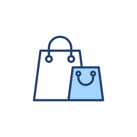 Shopping bag icon vector. shopping sign and symbolのイラスト素材