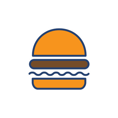 Burger icon vector. burger sign and symbol. hamburgerのイラスト素材