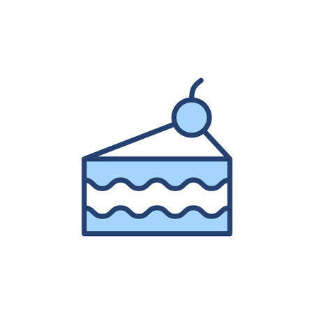Cake icon vector. Cake sign and symbol. Birthday cake iconのイラスト素材