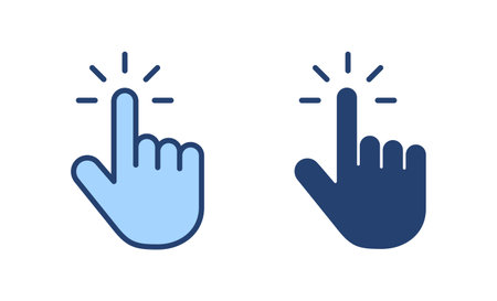 Hand cursor icon vector. cursor sign and symbol. hand cursor icon clikのイラスト素材