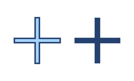 Plus icon vector. Add plus sign and symbolのイラスト素材