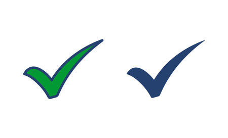 Check mark icon vector. Tick mark sign and symbolのイラスト素材