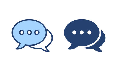 Chat icon vector. speech bubble sign and symbol. comment icon. messageのイラスト素材