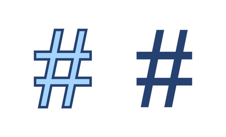 Hashtag icon vector. hashtag sign and symbolのイラスト素材