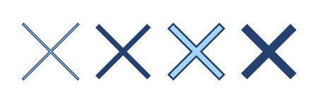 Close icon vector. Delete sign and symbol. cross signのイラスト素材