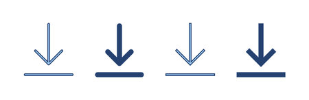 Download icon vector. Download sign and symbolのイラスト素材