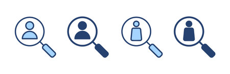 Hiring icon vector. Search job vacancy sign and symbol. Human resources concept. Recruitmentのイラスト素材