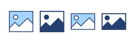 Picture icon vector. photo gallery sign and symbol. image iconのイラスト素材