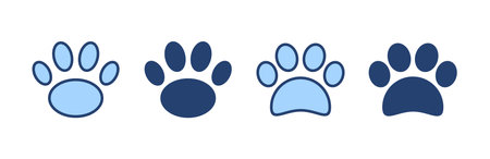 Paw icon vector. paw print sign and symbol. dog or cat paw