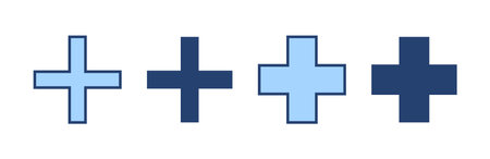 Plus icon vector. Add plus sign and symbolのイラスト素材