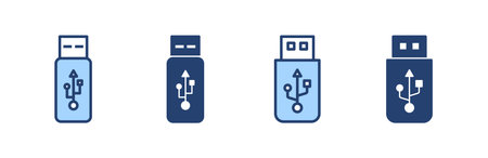 Usb icon vector. Flash disk sign and symbol. flash drive sign.