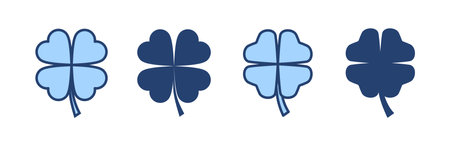 Clover icon vector. clover sign and symbol. four leaf clover icon.のイラスト素材