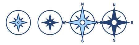Compass icon vector. arrow compass icon sign and symbolのイラスト素材