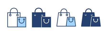 Shopping bag icon vector. shopping sign and symbolのイラスト素材