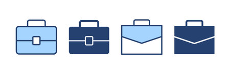Briefcase icon vector. suitcase sign and symbol. luggage symbol.のイラスト素材