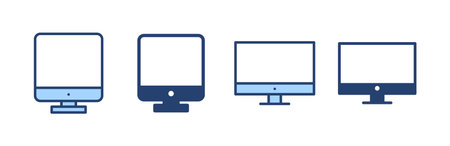 Computer icon vector. computer monitor sign and symbolのイラスト素材