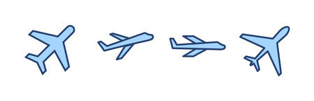 Plane icon vector. Airplane sign and symbol. Flight transport symbol. Travel sign. aeroplaneのイラスト素材