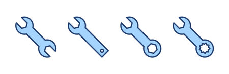 Wrench icon vector. repair icon. tools sign and symbolのイラスト素材