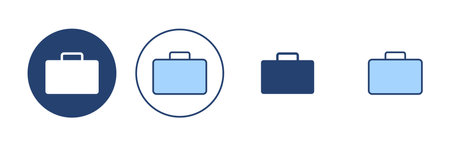 Briefcase icon vector. suitcase sign and symbol. luggage symbol.のイラスト素材
