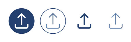 Upload icon vector. load data sign and symbolのイラスト素材