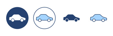 Car icon vector. car sign and symbol. small sedanのイラスト素材