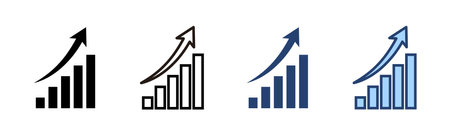 Growing graph icon vector. Chart sign and symbol. diagram iconのイラスト素材