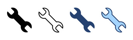 Wrench icon vector. repair icon. tools sign and symbolのイラスト素材